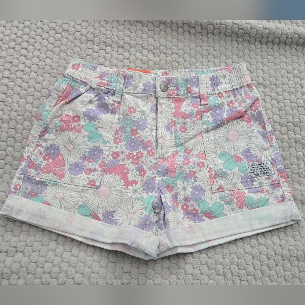 Levi's Kids Floral Shorts - Pink, Purple, Blue